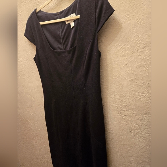 Joseph Ribkoff Fitted Black Dress | Elegant Minimal | Canada Made - Picture 6 of 8